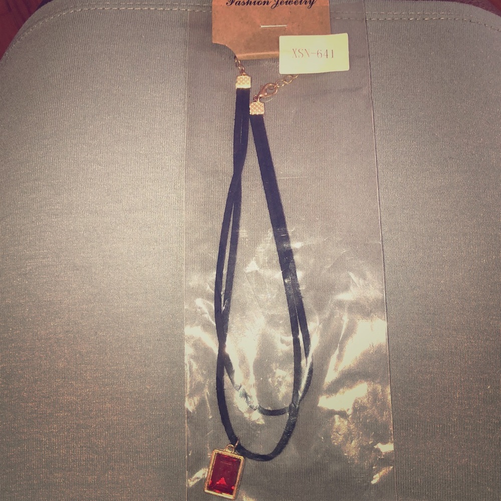 Velvet gold ruby Necklace